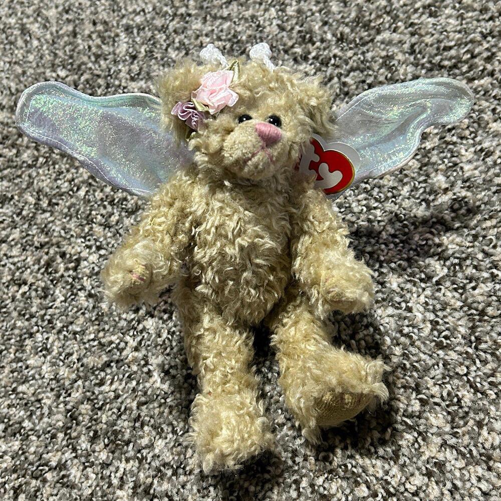 Vintage Y2K TY Beanie Baby NWT Rafaella the Fairy Pixie Bear Attic Treasures